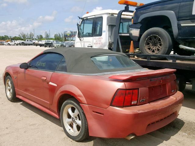 1FAFP45X81F133421 - 2001 FORD MUSTANG GT RED photo 3