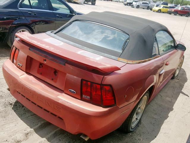 1FAFP45X81F133421 - 2001 FORD MUSTANG GT RED photo 4
