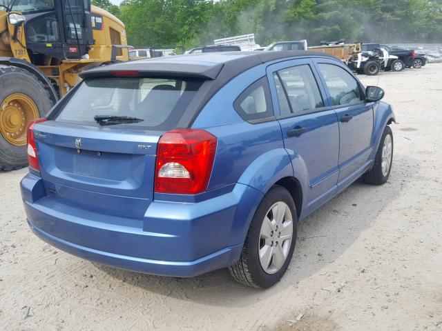 1B3HB48B07D590747 - 2007 DODGE CALIBER SX BLUE photo 4