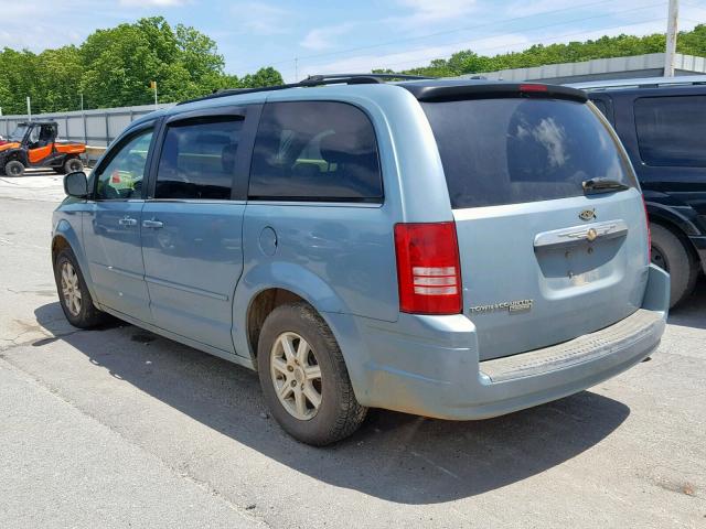 2A8HR54P08R790908 - 2008 CHRYSLER TOWN & COU BLUE photo 3