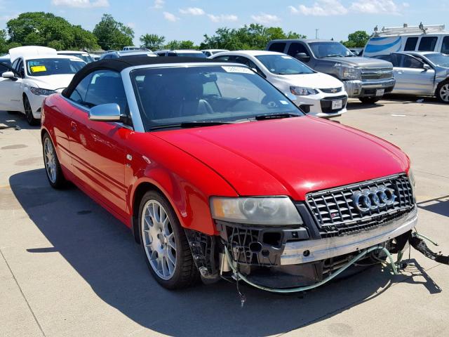 WUARL48HX6K900534 - 2006 AUDI S4 QUATTRO RED photo 1