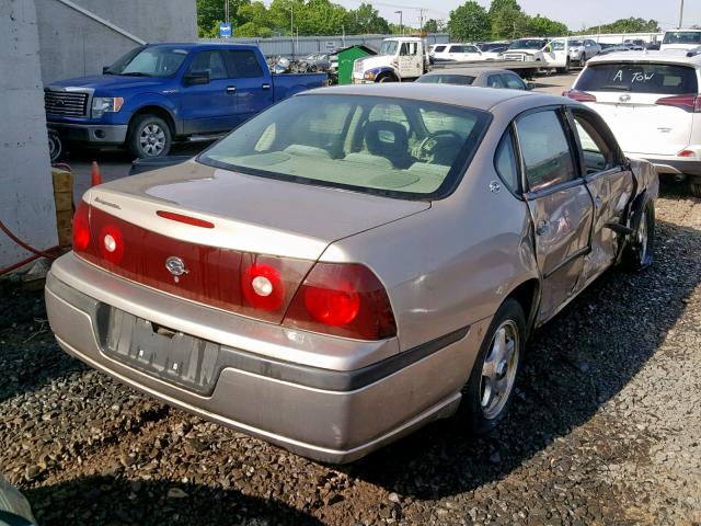 2G1WF52E939385415 - 2003 CHEVROLET IMPALA TAN photo 4