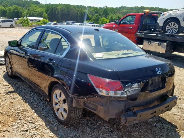 1HGCP26848A133966 - 2008 HONDA ACCORD EXL BLACK photo 3