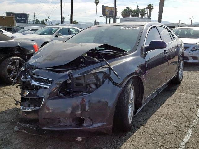 1G1ZC5EBXA4105153 - 2010 CHEVROLET MALIBU 1LT BLACK photo 2