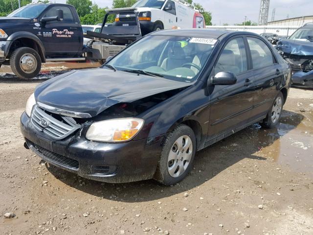 KNAFE121385506182 - 2008 KIA SPECTRA EX BLACK photo 2