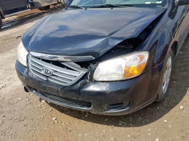 KNAFE121385506182 - 2008 KIA SPECTRA EX BLACK photo 9