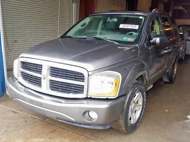 1D8HB48D05F539526 - 2005 DODGE DURANGO SL GRAY photo 2