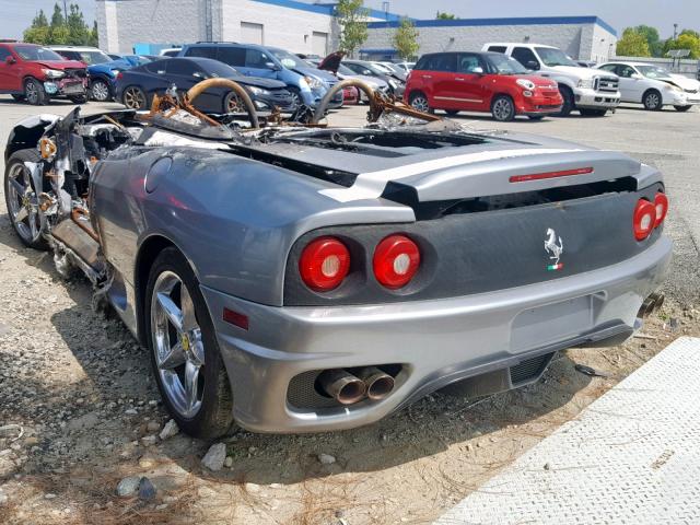 ZFFYT53B000125297 - 2001 FERRARI 360 SPIDER SILVER photo 3