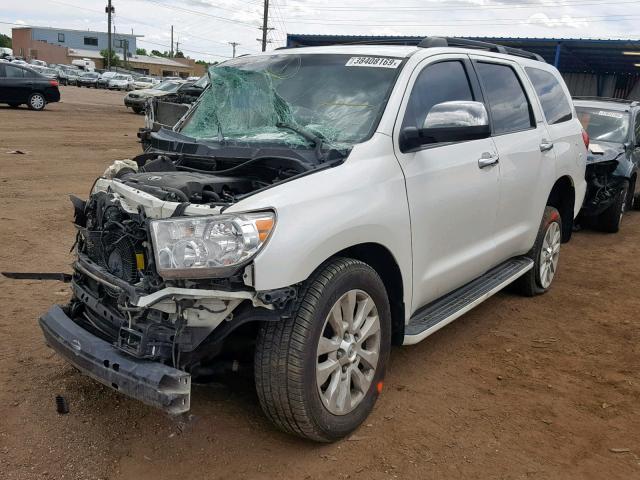 5TDDW5G13BS052685 - 2011 TOYOTA SEQUOIA PL WHITE photo 2