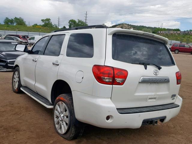 5TDDW5G13BS052685 - 2011 TOYOTA SEQUOIA PL WHITE photo 3