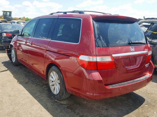 5FNRL38805B077065 - 2005 HONDA ODYSSEY TO RED photo 3