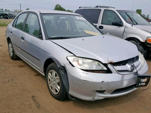 1HGES16375L015058 - 2005 HONDA CIVIC DX V SILVER photo 1