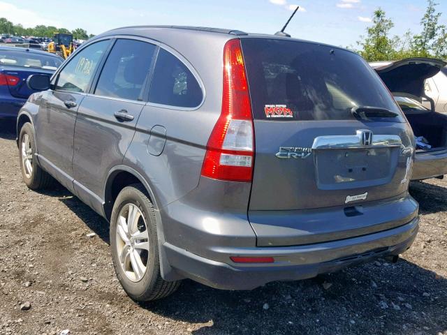 5J6RE4H72AL047655 - 2010 HONDA CR-V EXL GRAY photo 3