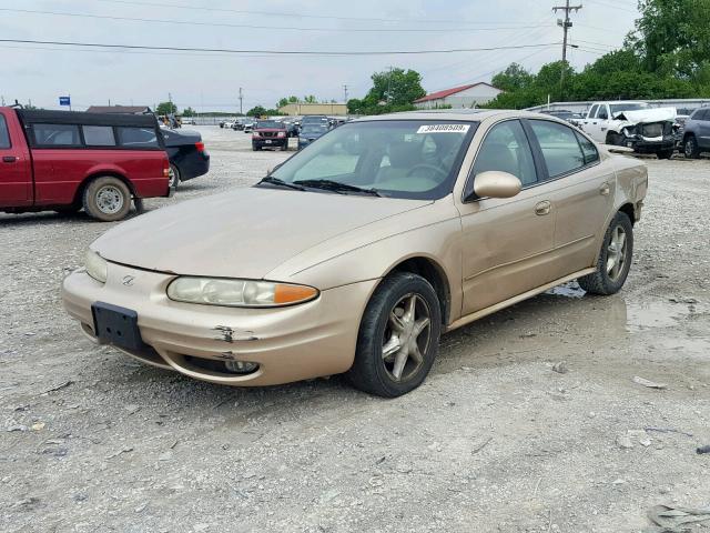 1G3NL52T51C156150 - 2001 OLDSMOBILE ALERO GL GOLD photo 2