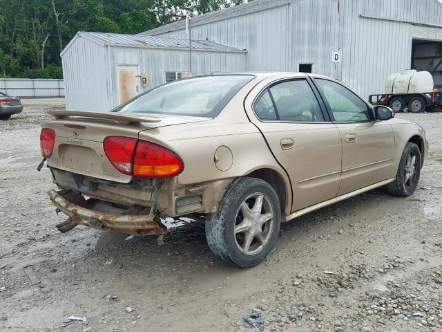 1G3NL52T51C156150 - 2001 OLDSMOBILE ALERO GL GOLD photo 4