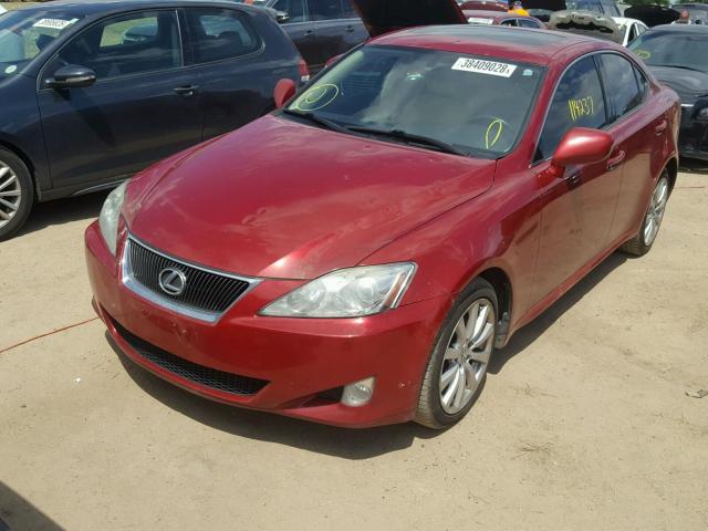 JTHCK262785019945 - 2008 LEXUS IS 250 RED photo 2