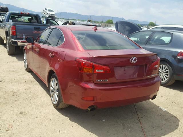 JTHCK262785019945 - 2008 LEXUS IS 250 RED photo 3