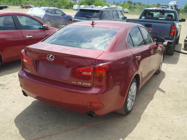 JTHCK262785019945 - 2008 LEXUS IS 250 RED photo 4