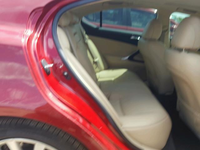 JTHCK262785019945 - 2008 LEXUS IS 250 RED photo 6