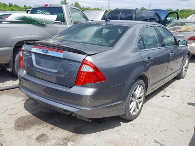 3FAHP0JA6AR347166 - 2010 FORD FUSION SEL GRAY photo 4