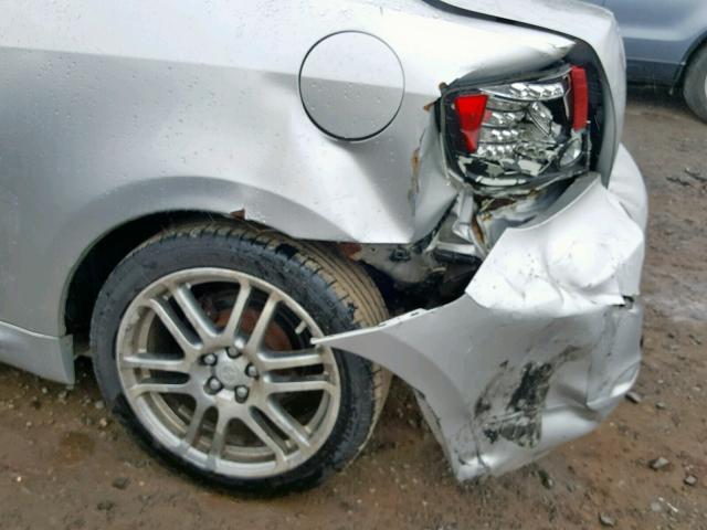 JTKDE177670190742 - 2007 TOYOTA SCION TC ვერცხლისფერი ფოტო 10