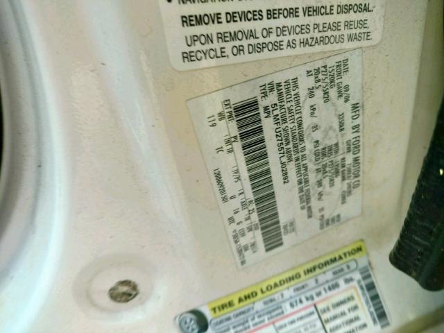 5LMFU27557LJ02892 - 2007 LINCOLN NAVIGATOR 白色 照片 10