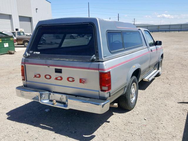 1B7GL26Y7MS258640 - 1991 DODGE DAKOTA SILVER photo 4