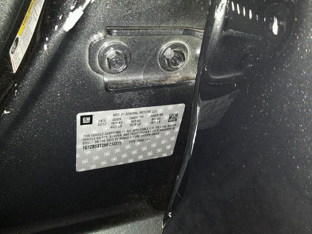 1G1ZB5ST2HF232378 - 2017 CHEVROLET MALIBU LS Qara foto 10