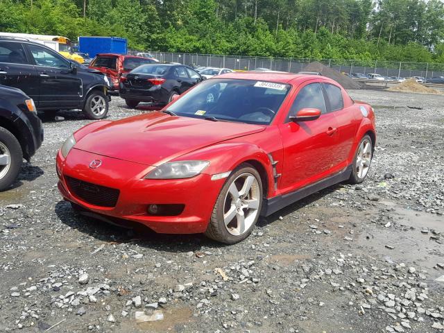 JM1FE17NX40131851 - 2004 MAZDA RX8 RED photo 2