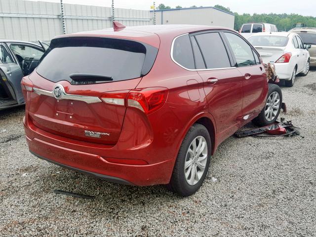 LRBFXBSA2KD014161 - 2019 BUICK ENVISION P RED photo 4