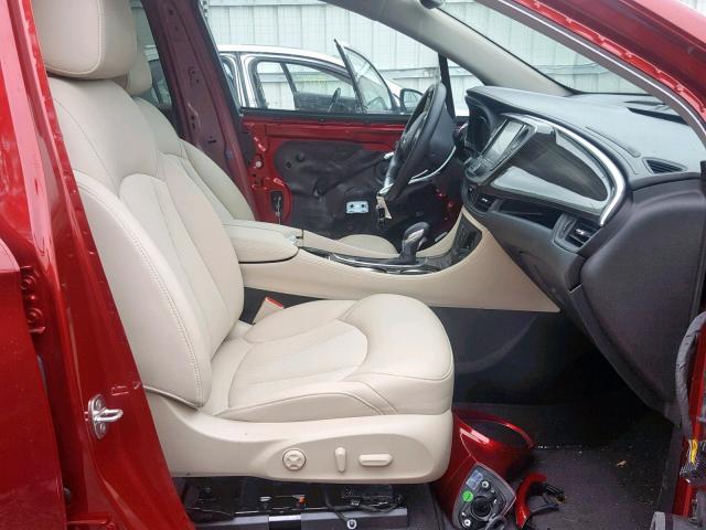 LRBFXBSA2KD014161 - 2019 BUICK ENVISION P RED photo 5