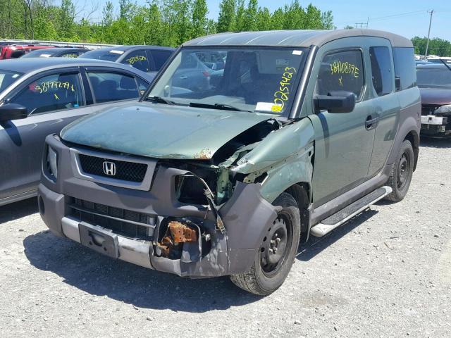 5J6YH28665L013884 - 2005 HONDA ELEMENT EX GREEN photo 2