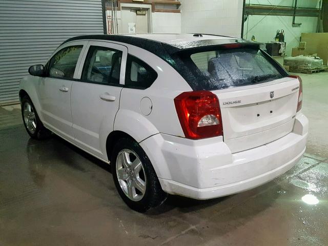 1B3HB48A79D200219 - 2009 DODGE CALIBER SX WHITE photo 3