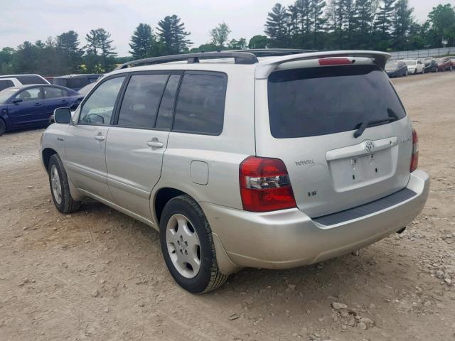 JTEDP21A340006697 - 2004 TOYOTA HIGHLANDER SILVER photo 3