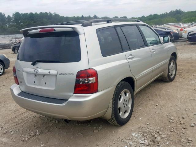 JTEDP21A340006697 - 2004 TOYOTA HIGHLANDER SILVER photo 4