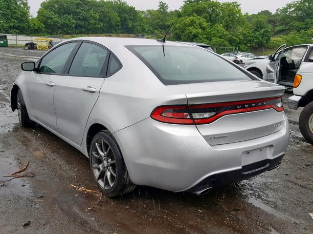 1C3CDFBA0DD123309 - 2013 DODGE DART SXT SILVER photo 3