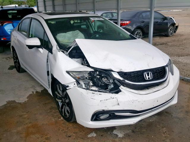 19XFB2F90EE084017 - 2014 HONDA CIVIC EXL WHITE photo 1