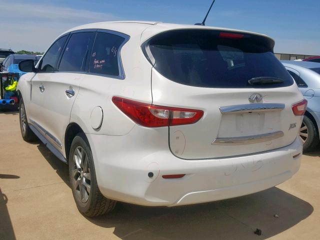 5N1AL0MNXDC331878 - 2013 INFINITI JX35 WHITE photo 3