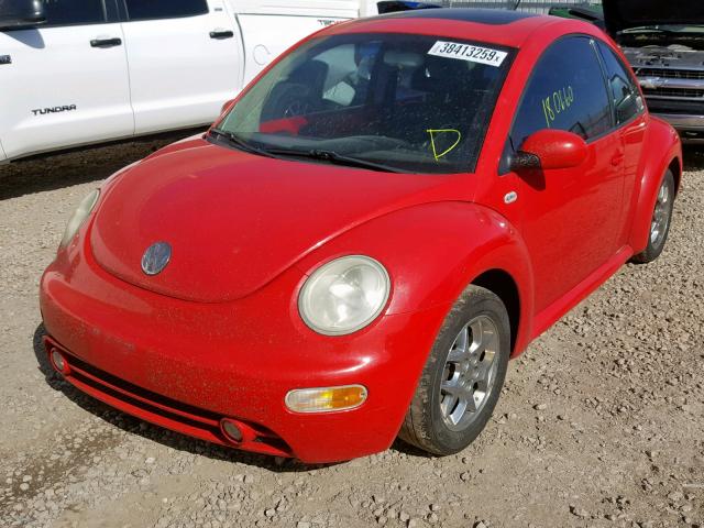 3VWDD21C01M418287 - 2001 VOLKSWAGEN NEW BEETLE წითელი ფოტო 2