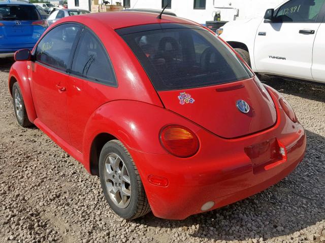 3VWDD21C01M418287 - 2001 VOLKSWAGEN NEW BEETLE წითელი ფოტო 3