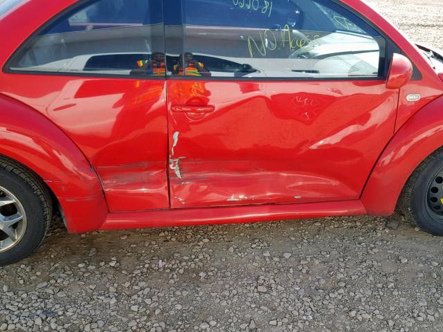 3VWDD21C01M418287 - 2001 VOLKSWAGEN NEW BEETLE წითელი ფოტო 9