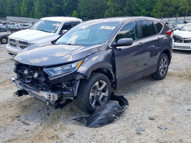 5J6RW2H83KA007950 - 2019 HONDA CR-V EXL GRAY photo 2