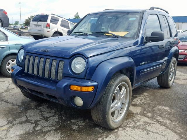 1J4GL58K03W512524 - 2003 JEEP LIBERTY LI BLUE photo 2