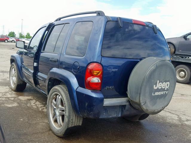 1J4GL58K03W512524 - 2003 JEEP LIBERTY LI BLUE photo 3