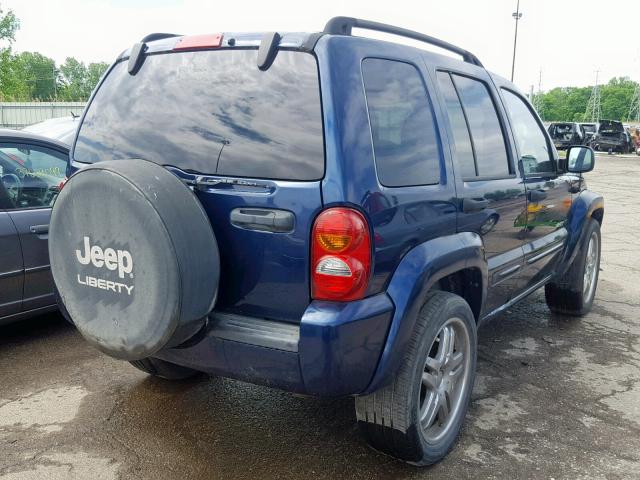 1J4GL58K03W512524 - 2003 JEEP LIBERTY LI BLUE photo 4