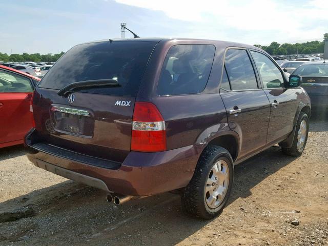 2HNYD18221H516113 - 2001 ACURA MDX MAROON photo 4