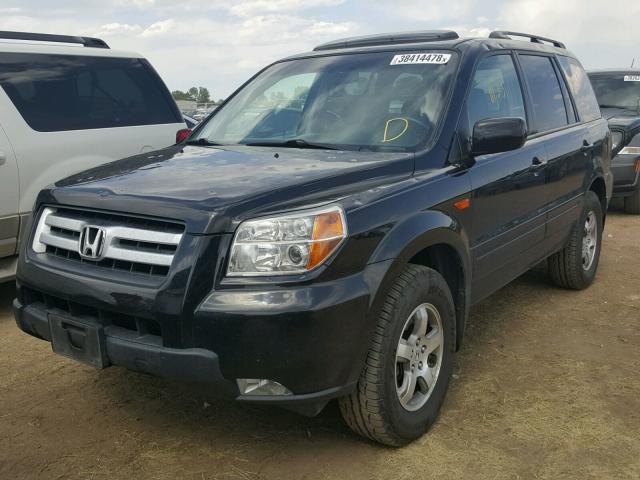 5FNYF28398B018280 - 2008 HONDA PILOT SE BLACK photo 2