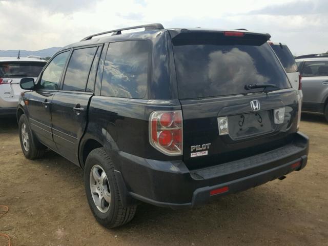 5FNYF28398B018280 - 2008 HONDA PILOT SE BLACK photo 3