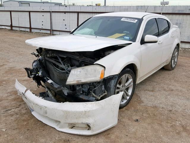 1B3BD1FG2BN508047 - 2011 DODGE AVENGER MA WHITE photo 2