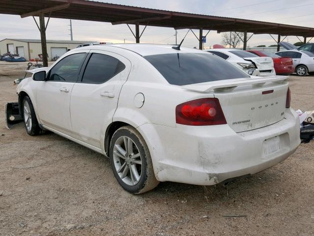 1B3BD1FG2BN508047 - 2011 DODGE AVENGER MA WHITE photo 3